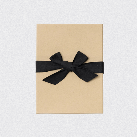 Kraft with Black Ribbon
