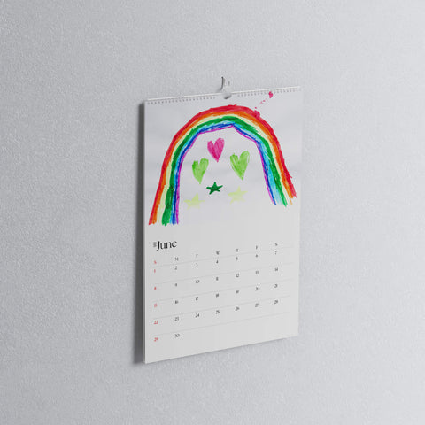 Kid's art wall calendar