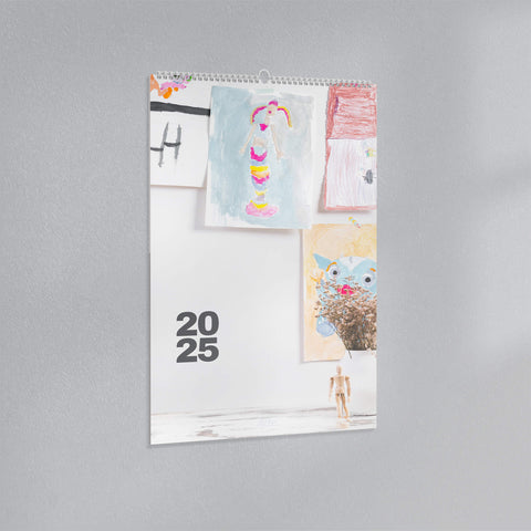 Kid's art wall calendar